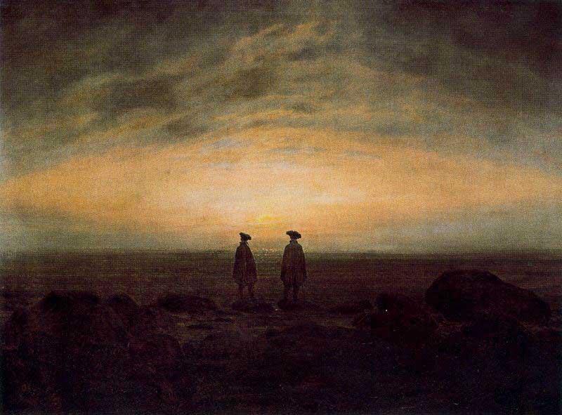 Caspar David Friedrich Two Men by the Sea oil painting image
